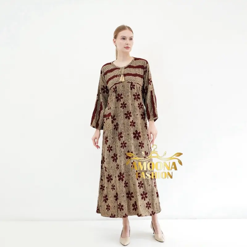 AMOONA - Dress Thalita Bahan Rayon Premium \ Gamis Thalita Kekinian \ Dress Jumbo Oversize Midi