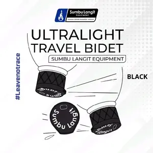 Sumbu Langit Ultralight Travel Bidet Black - Alat Pembersih Genital Portable Berat 7 Gram Warna Hitam Cocok untuk Pendaki dan Traveler
