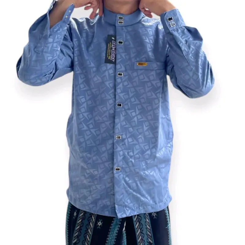 kemko  terbaru 2024      Katun Embos Lembut Nyaman Poliester Baju Muslim High Simple cowok premium Slimfit Tebal  Motif Keren Formal  Kurta Koko Panjang Sultan Pria Dewasa 5