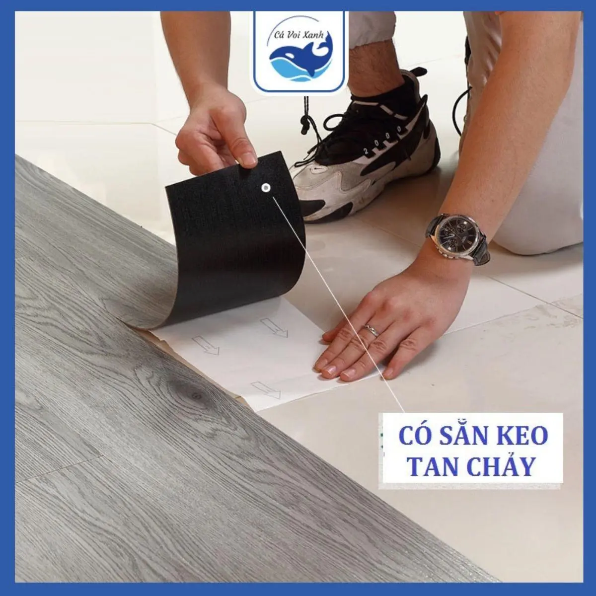 COMBO 20 Miếng nhựa lót sàn giả vân gỗ sang trọng, có keo sẵn dễ dán, giá rẻ