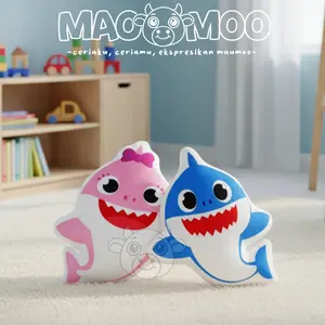 MaoMoo Bantal Boneka Baby Shark Ukuran S | Mainan Anak Lucu | Free Custom Nama MM015