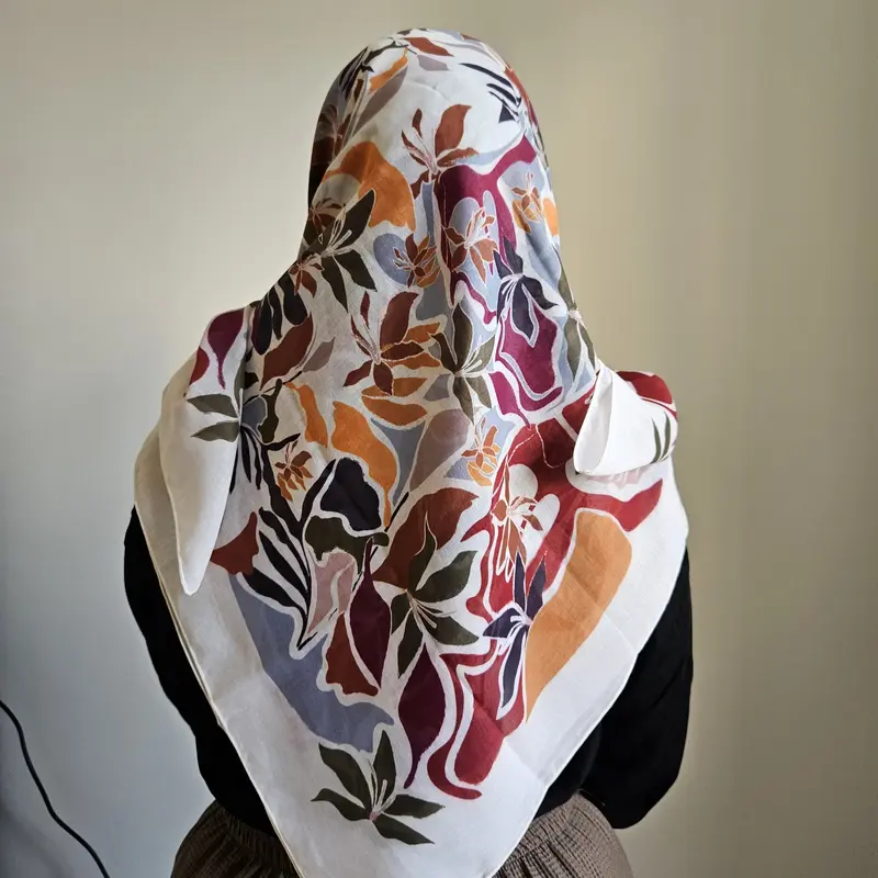 Luminous Beauty Veils - Hijab Segi Empat Motif Voal/Kerudung Segi Empat Motif Voal/Hijab Segi Empat Motif Bahan Voal Kualitas Premium (Motif A6 - A10) 3