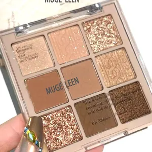 Muge Leen Eyeshadow Blooming Garden Korean Look 9 Color Eyeshadow Glitter Mugeleen 9 Warna Pigmented no (#03,#04, & #05 )