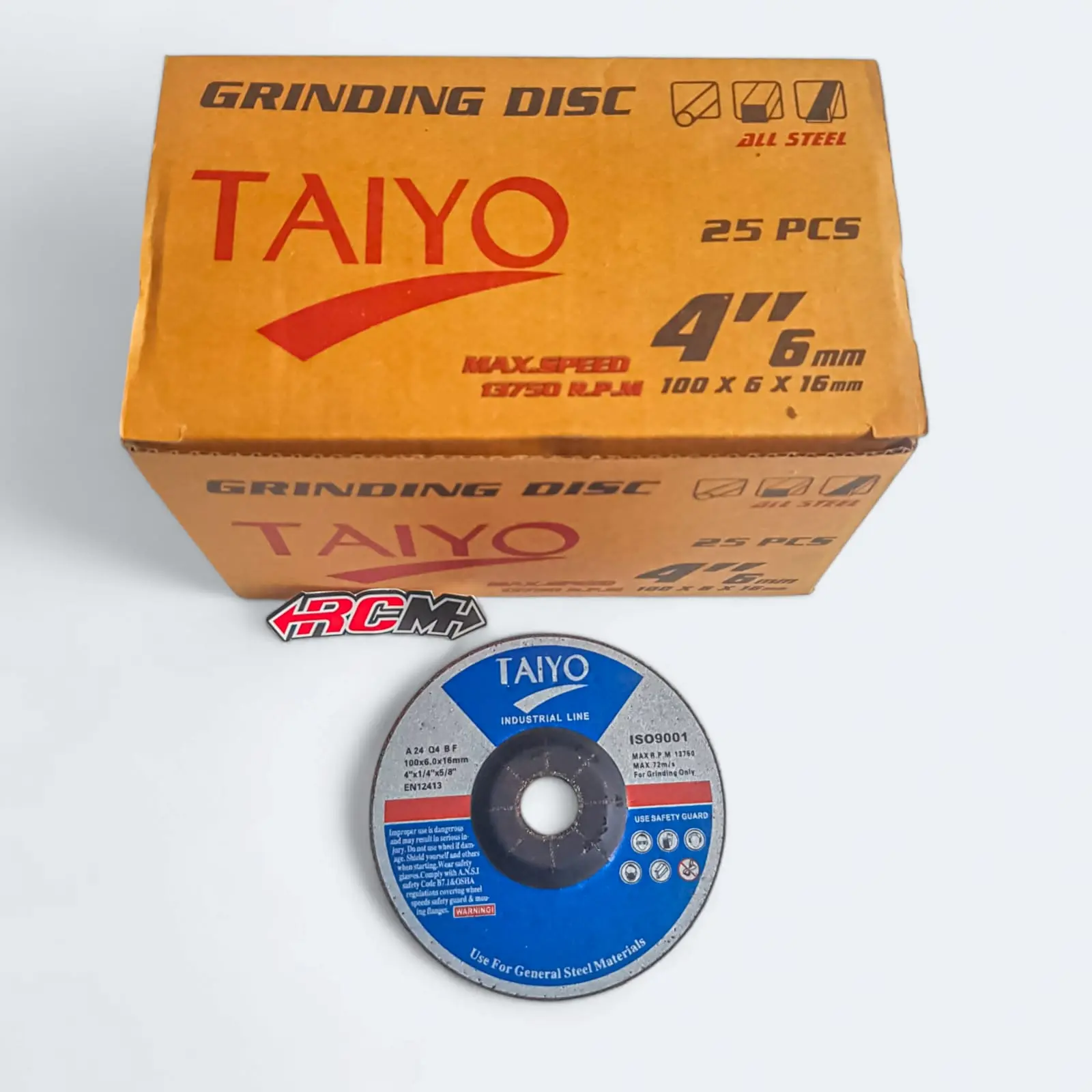 BATU MATA GERINDA GURINDA SELEP POLES GOSOK BESI TEBAL BIRU 4INCHI 4 INCH 6MM ORI TAIYO ASLI