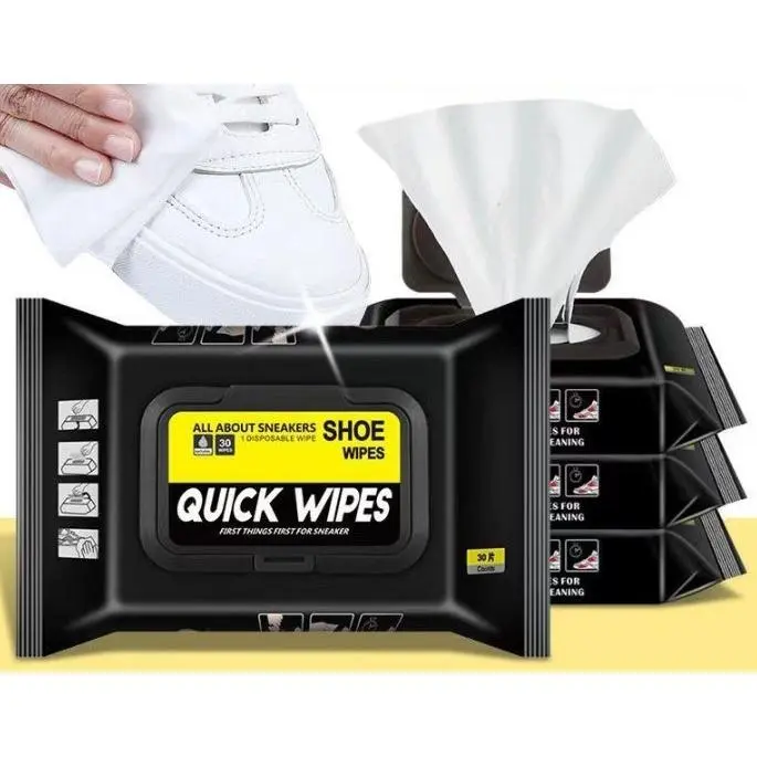 Shoe Shine Cleaning Wipes With Powerful Formula [Thicker and stronger]