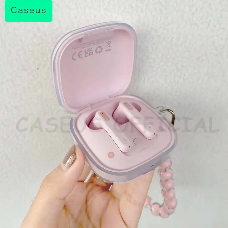 [HANYA CASE]Caseus Softcase For Baseus Bowie E16 Pelindung Case Berkarakter Lucu + Gantungan 0