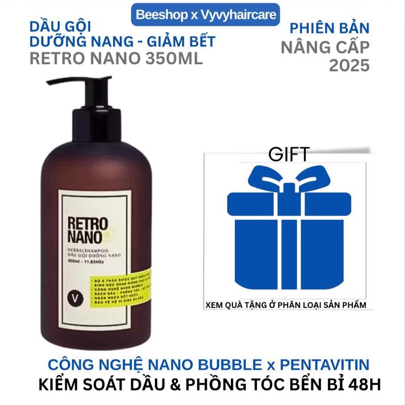  Dầu gội bồ kết Retro Nano cho da đầu dầu giúp tóc mềm mượt bồng bềnh,kiềm dầu Vyvyhaircare 
