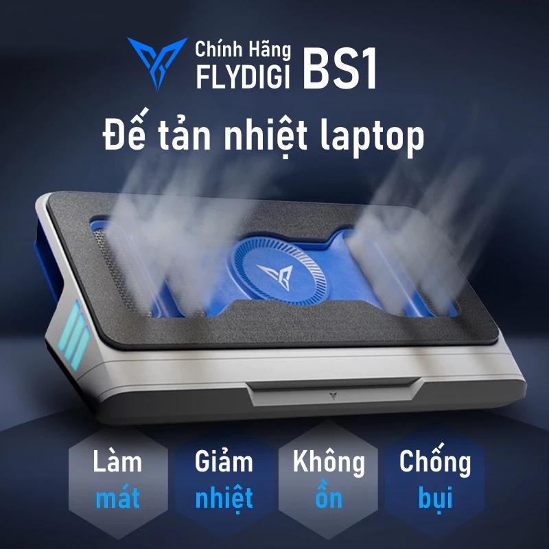   Chính Hãng   BH12T  Flydigi BS1 | Đế tản nhiệt laptop gaming cao cấp không tiếng ồn tích hợp 4 chế độ làm mát 