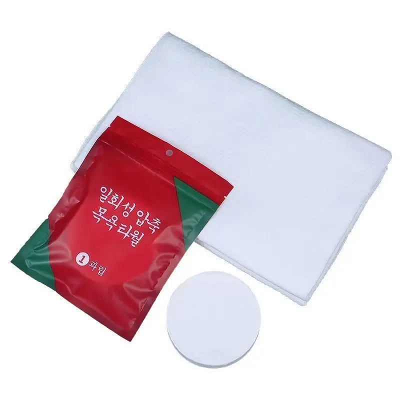 Khăn Tắm Nén Dùng Một Lần, Khăn Mặt Du Lịch, Di Động, Dày, Bông Cực Lớn, Người Lớn, Thấm Hút, Không Rụng, Bao Bì Độc Lập 3