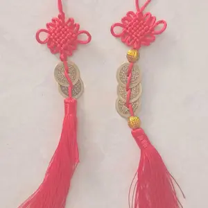 Feng Shui Good Luck Coin Gantungan Mobil Tasel Tassel Feng Shui Koin