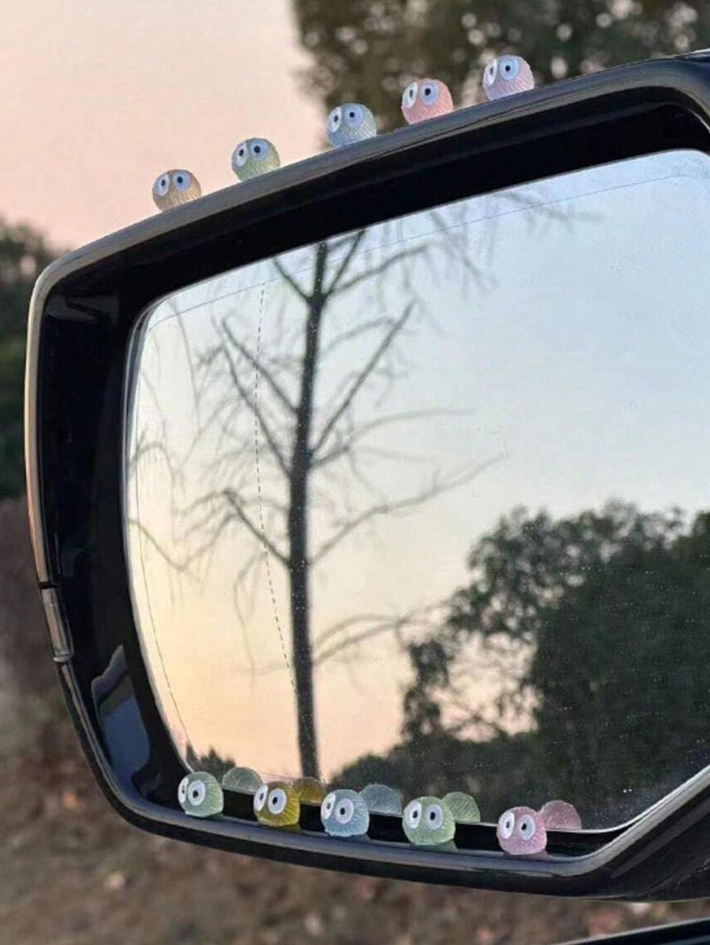 Product Introduction of 6-piece set Car Luminous Color Mini Coal Ball Decoration Car Mirror Center Console Car Interior Decoration 4