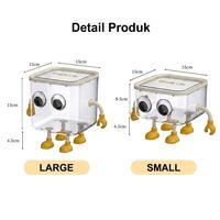 Gambar U-Living Desktop Organizer Transparan Motif Lucu Kotak Penyimpanan Mobil/Meja Tempat Sampah Mini Anti Slip DSO008 - S Black-Dengan Tutup dari U-Living Indonesia Kota Bekasi 3 Tokopedia