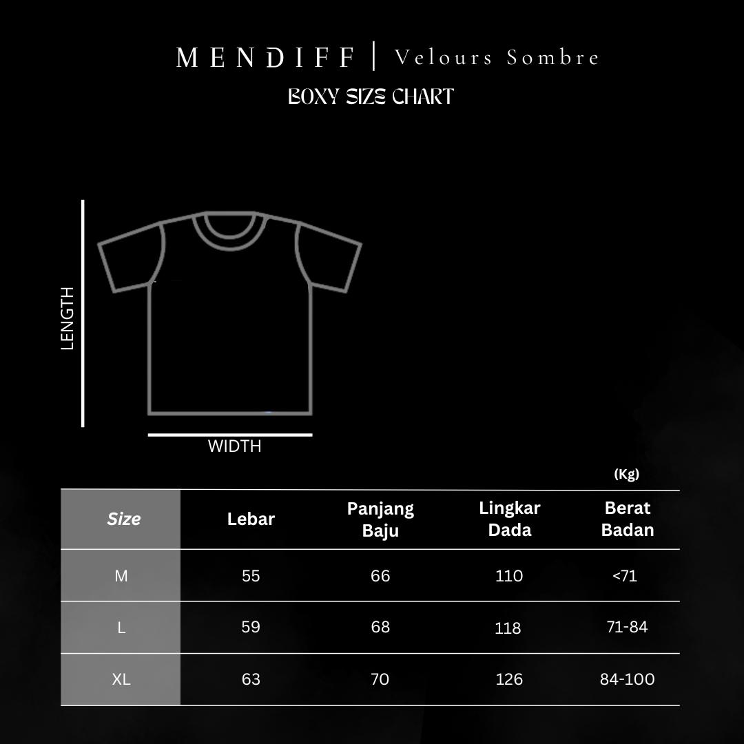 MENDIFF - Velours Sombre "Modern Prestige" Boxy Fit Tshirt Black
