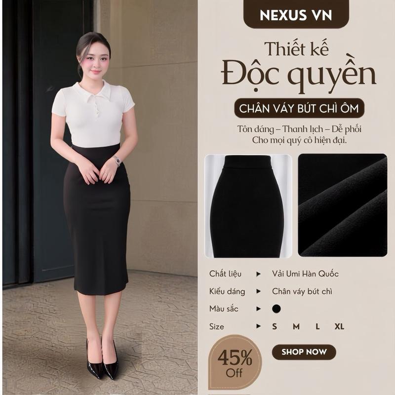 Chân Váy Xếp Ly Dáng Dài NEXUS VN - Chân Váy Công Sở Nữ Thanh Lịch Cạp Cao Tôn…