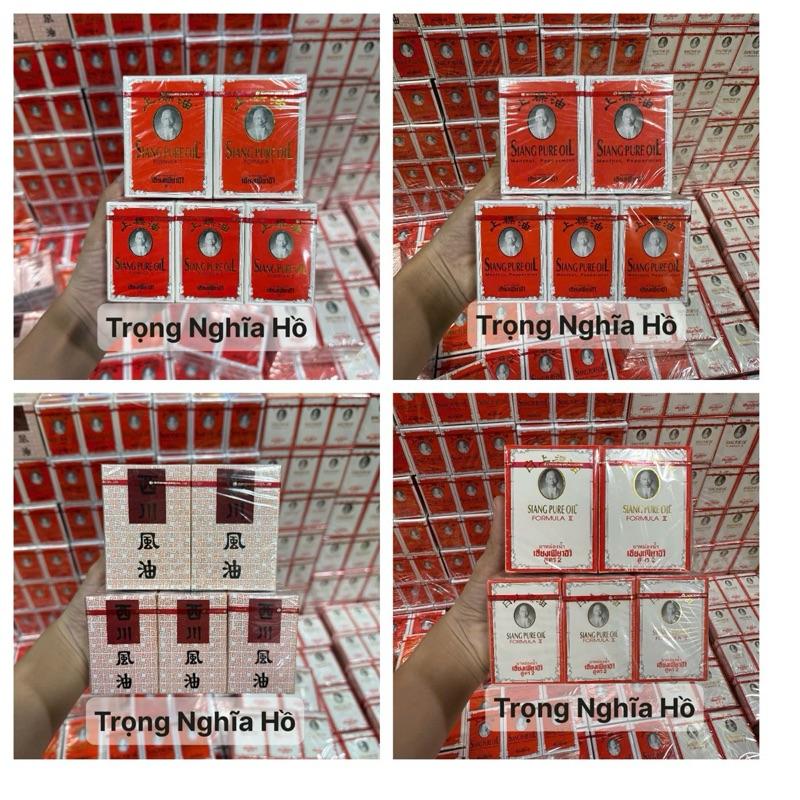 Combo 6Chai Và 12Chai Dầu Gió Nước Vàng Và Nước Trắng See Chuan Oil Nội Địa Thái Lan Thơm Nóng Mạnh 3ml+7ml