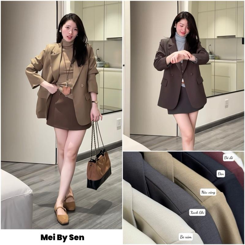 Áo Blazer Nữ Dài Tay Boiling Form Suông Rộng Áo Vest Nữ Dài Tay Công Sở Boiling QC