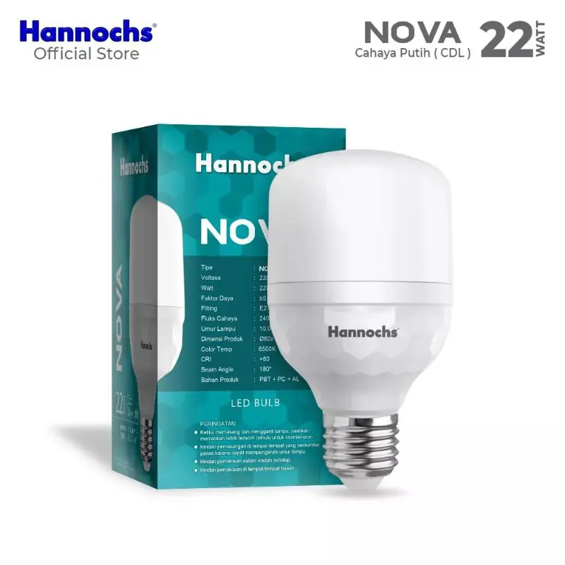 Hannochs Lampu LED Nova 22 Watt Super Terang - Putih/Coolday 5
