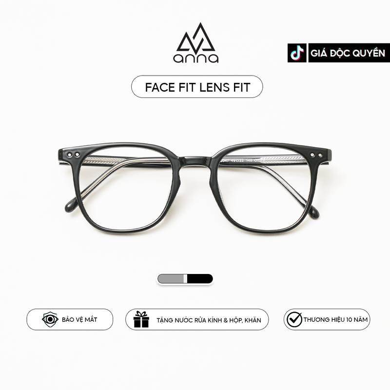 Gọng kính mắt chính hãng ANNA thiết kế dáng vuông kết hợp kim loại và nhựa 72047