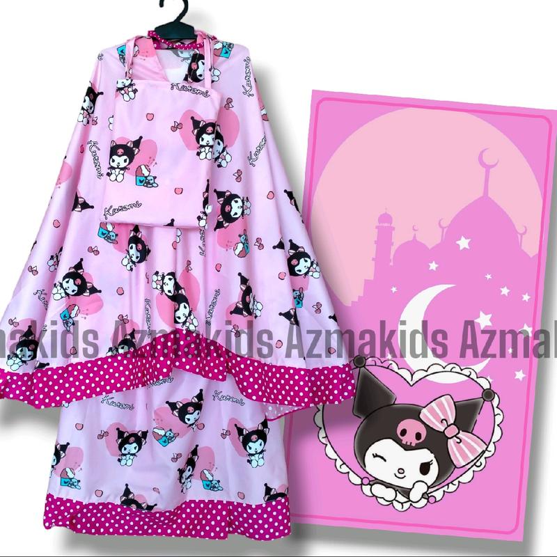 SET MUKENA SEJADAH ANAK - MUKENA SAJADAH ANAK 6-9TH Muslim Motif Setelan 2