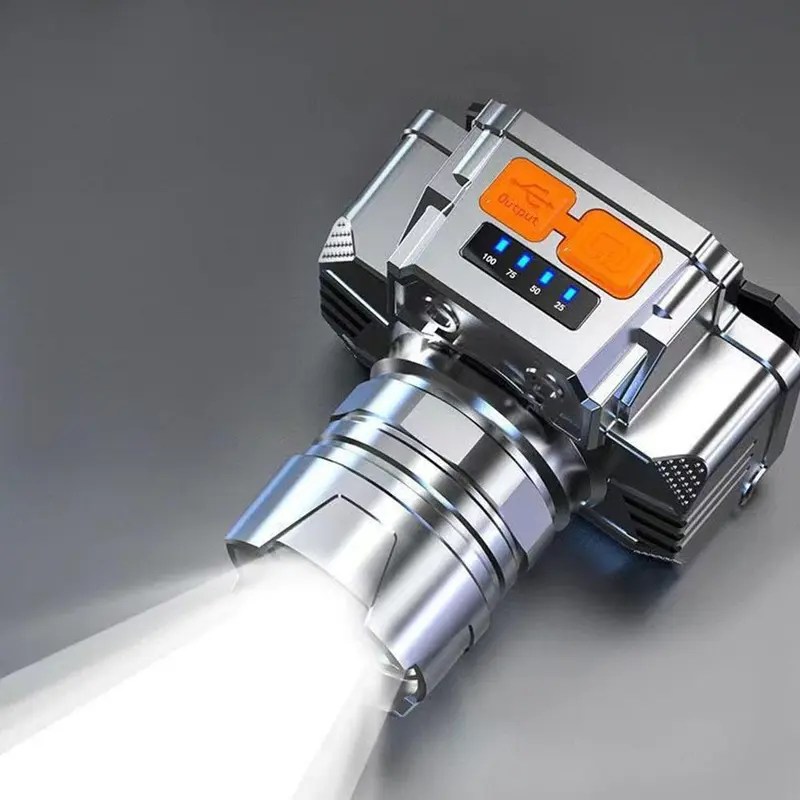 Đèn Đội Đầu Led, Có Thể Sạc Lại, Chùm Tia Đường Dài, Đèn Pha Ngoài Trời, Cung Cấp Ánh Sáng Mạnh Mẽ Và Tập Trung, Thích Hợp Cho Câu Cá Ngoài Trời, Đi Bộ Đường Dài Và Cắm Trại 5