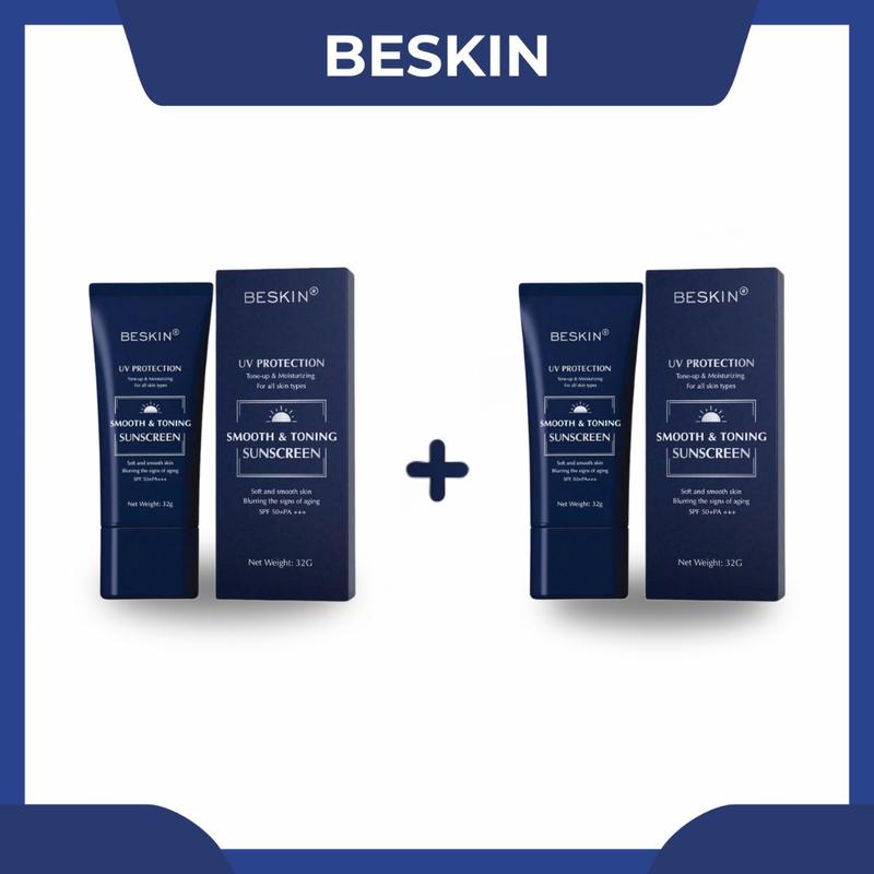 [BE-01] COMBO 2: KEM CHỐNG NẮNG CHỐNG NẮNG PHỔ RỘNG "SMOOTH & TONING SUNSCREEN" SPF 50+ - Dung tích: 32g - Thương Hiệu: Beskin