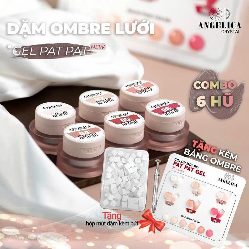  Gel Dặm Ombre Lưới Pat Pat Gel Cao Cấp - Chất Đặc Mướt Không Bị Hạt - CHÍNH HÃNG ANGELICA 