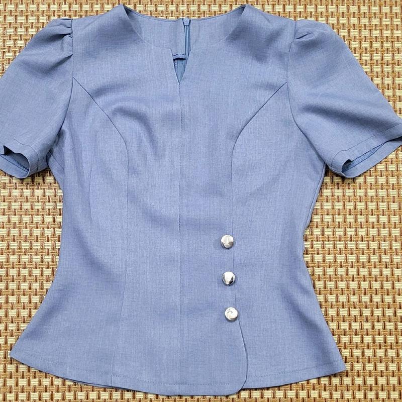 V51 Áo thiết kế nhà may Hậu Yến chất xước thái có độ co giãn nhẹ thấm hút mồ hôi hạn chế nhăn nhàu