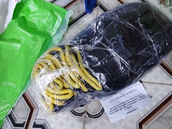 Product Review of GROSIR 12 Pasang sarung tangan comet hitam safety kerja berkendara palmfitpu glove Karet from C**p 0