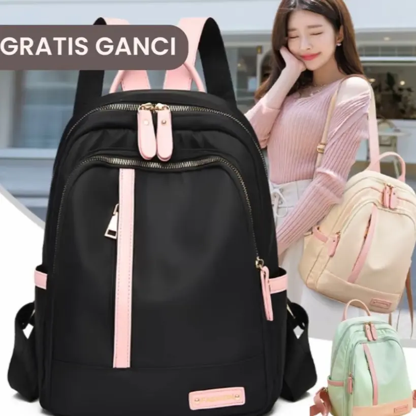 Tas Ransel wanita korea style ukuran besar premium parasut backpack perempuan