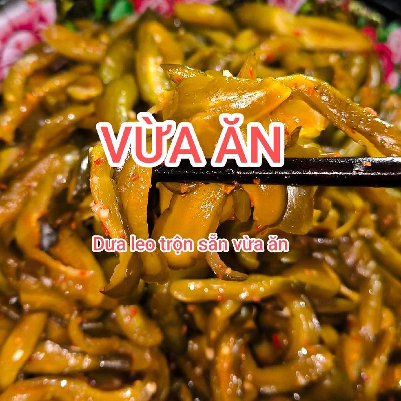 Túi 1kg Dưa Leo Mắm Trộn Sẵn Cô Nhiều vừa ăn không cay, (không dùng ăn chay)+TẶNG ĐU ĐỦ 100G