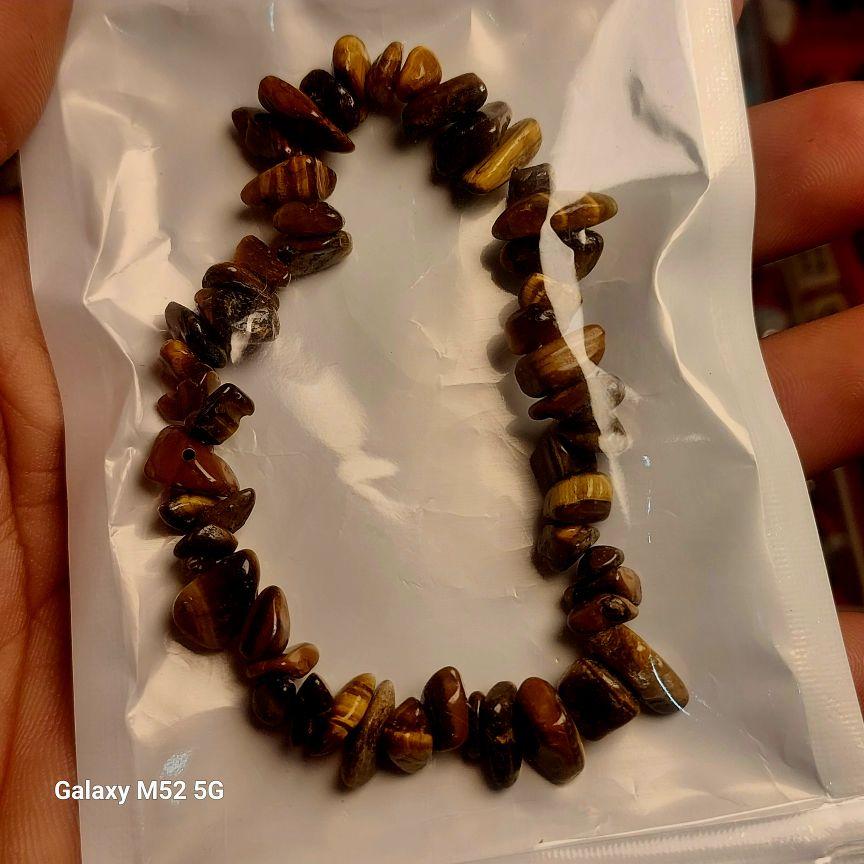 Gelang Batu Tiger Eye Nempel Magnet Model Krikil Asli Natural Mewah Elegan untuk Tampilan Lebih Stylish