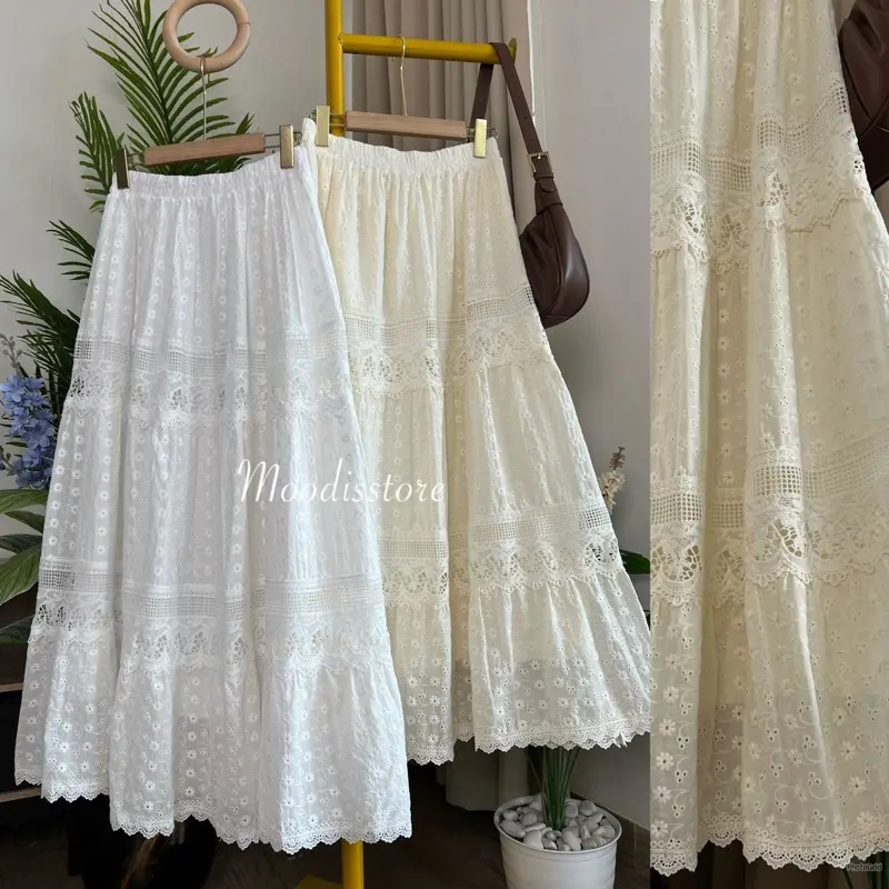 Moodis - Alicia Alesha Embroidery Skirt Rok Katun Bordir 7
