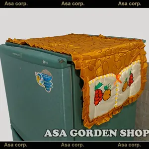 SARUNG KULKAS TAPLAK TUTUP LEMARI ES Panjang 1M Lebar 45CM Busa Dalam Warna Beragam