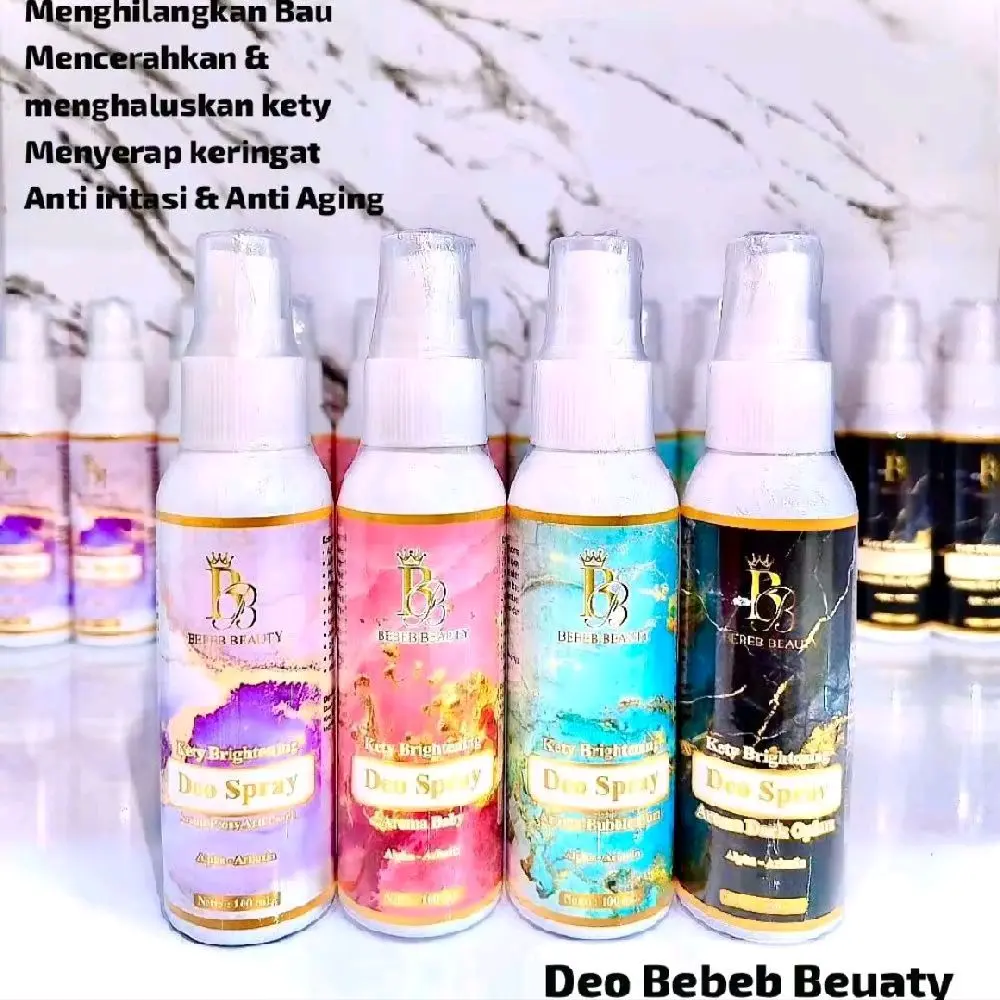 PAKET BUNDLING DEODORANT BEBEB BEAUTY 4PCS (PINK+BIRU+UNGU+HITAM)