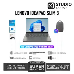 LENOVO IDEAPAD SLIM 3 3i INTEL CORE I5 13420H I3 1315 1215 16GB 512GB 256GB SSD W11+OHS 14.0FHD - LAPTOP ULTRABOOK NOTEBOOK