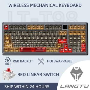 LANGTU T98 Tri-Mode Wireless Mechanical Keyboard Gasket Hotswap 10K mAh Mechanical Gaming Keyboard