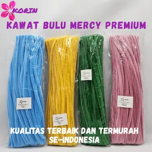 KAWAT BULU MERCY PREMIUM 8MM-30CM ISI 100PCS / PIPE CLEANER 100PCS/SET KAWAT BULU MERCY WARNA-WARNI