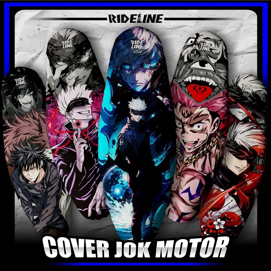 Rideline jujutsu kaisen seat cover - sarung jok motor full print gojo satoru