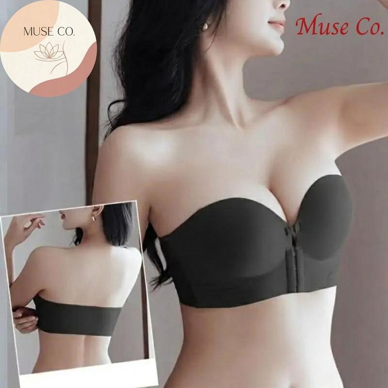 Áo Lót Áo Bra Su Đúc Nguyên Khối Cup To Cài Trước Mút 3cm Gom Quả Không Dây…
