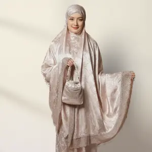 Mukena Exclusive Daily 2in1 Silky Premium Motif Renda Premium Mewah Cantik Mukena Travel Terbaru 2025