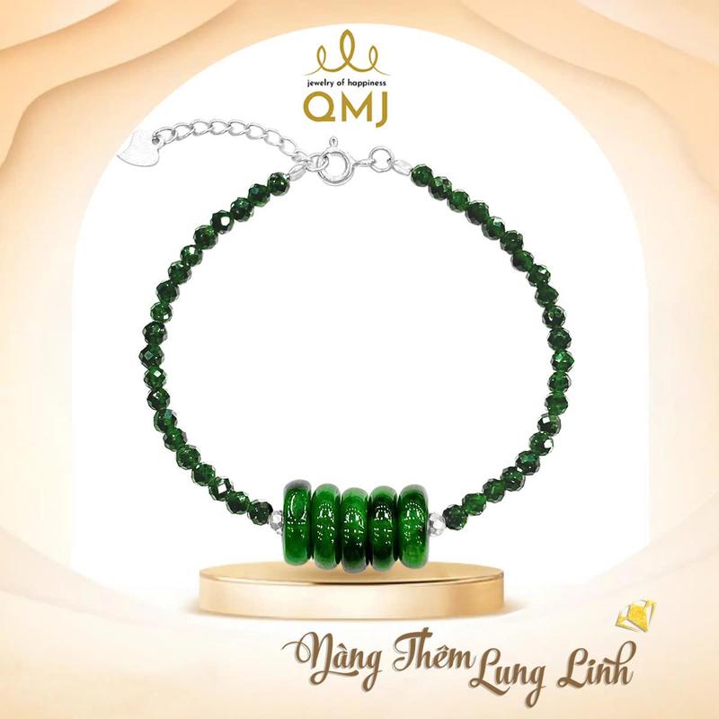  QMJ STORE - Q166 VÒNG TAY SƠN THỦY HỮU TÌNH ĐÁ THẠCH ANH TỰ NHIÊN 2,5LI quà tặng người yêu 