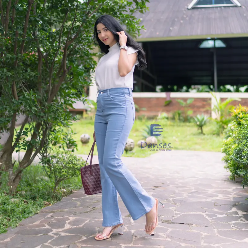 DANSES - Celana Cutbray Wanita Celana Jeans Wanita Cutbray Jeans High Waist Celana Jeans Wanita Kekinian 7