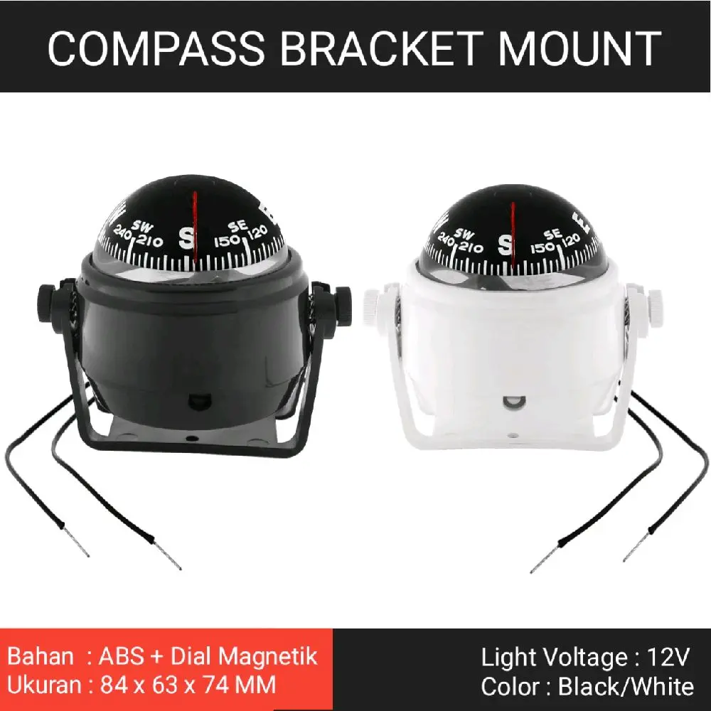 Kompas Navigasi Yatch Bracket Mount Compas Mobil Kompas kapal mini