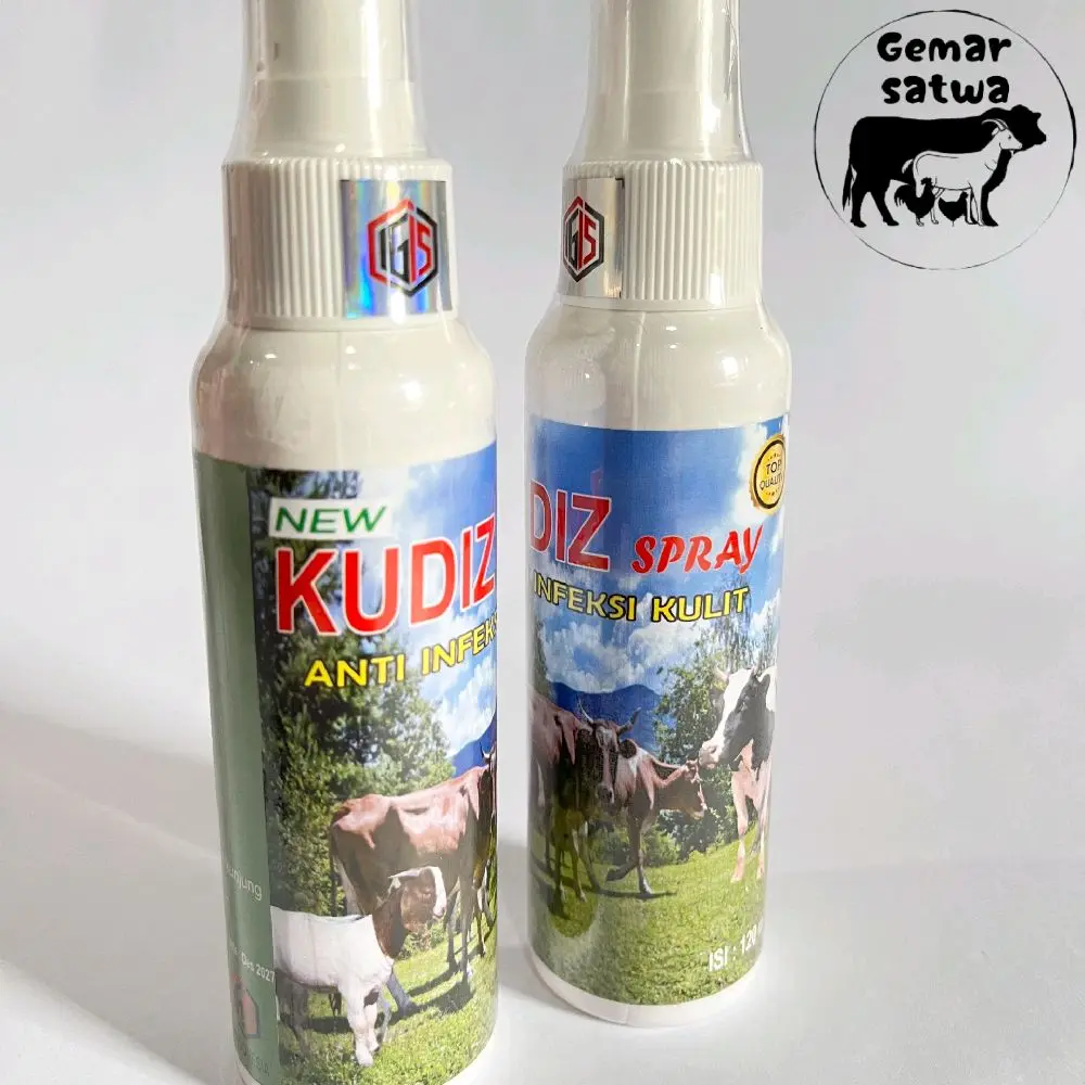 KUDIZ SPRAY Obat kudis Scabies Koreng Luka Anti Infeksi Aman untuk Hewan Ternak  Kambing Domba Sapi Kuda 100 ml kutu