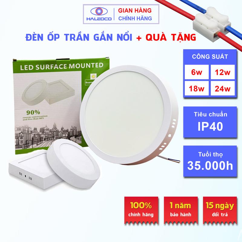 CHÍNH HÃNG Ốp Trần Chiếu Sáng Ban Công Hành Lang Hiên Nhà - Đèn Ốp Lắp Trần Nhà La Phong Ban Công Phòng Ngủ Phòng Khách Haledco Bảo Hành 12 Tháng