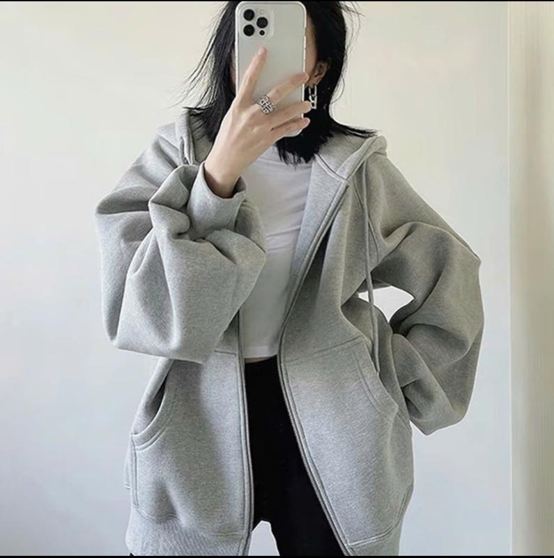 CÓ TÚI TRONG Áo Khoác Nỉ Bomber Thời Trang Thu Đông Chất Nỉ Bông NÓN TO TAY BỒNG TO áo chống nắng kẻ caro nữ