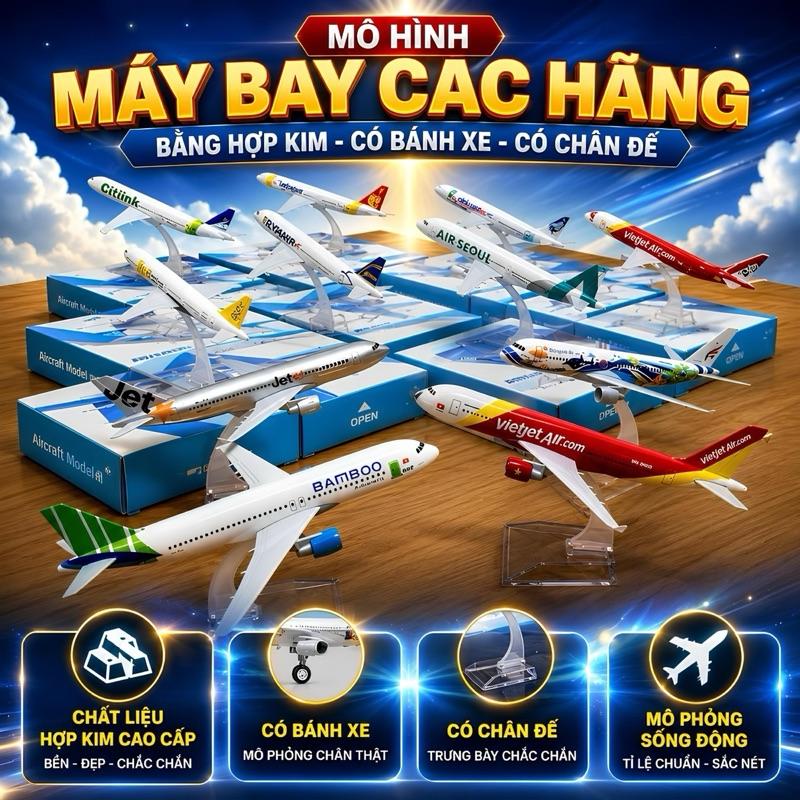 Mô hình máy bay các hãng hàng không 16cm