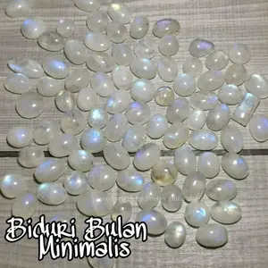 Natural Biduri Bulan Minimalis Moonstone Klep Biru