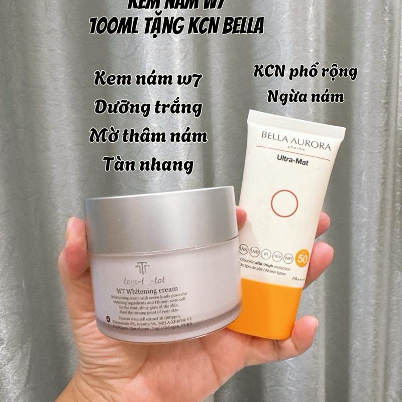 Kem Hỗ Trợ giảm nám tàn nhang W7 Tom Tit Tot whitening Cream (hàng cty) 0