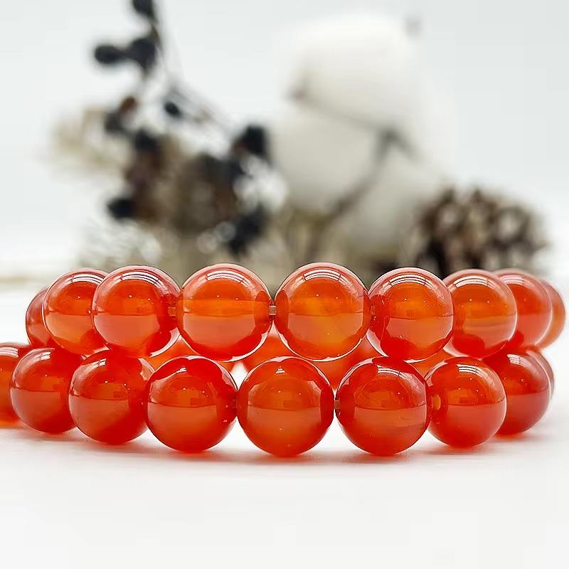 Đá Quý Mã Não Đỏ, Tự Nhiên, Hạt Rời Tròn Mịn, Để Làm Đồ Trang Sức, Thiết Kế Tự Làm, Đồ Thủ Công Thủ Công, Thích Hợp Cho Vòng Tay, Vòng Cổ, Hoa Tai, Chất Lượng AAA, Dài 15,5 Inch, Đá Bán Quý, Hạt Đệm 3